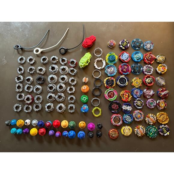 100+ Lot Beyblade Metal Fusion Burst Bakuten Shoot Toys Tomy Hasbro Takara
